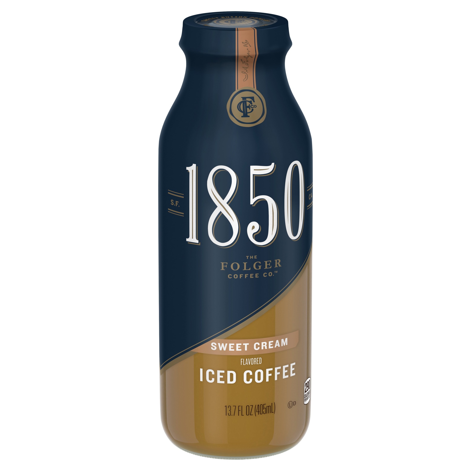 slide 1 of 1, 1850 Sweet Cream Flavored Iced Coffee, 13.7 fl oz