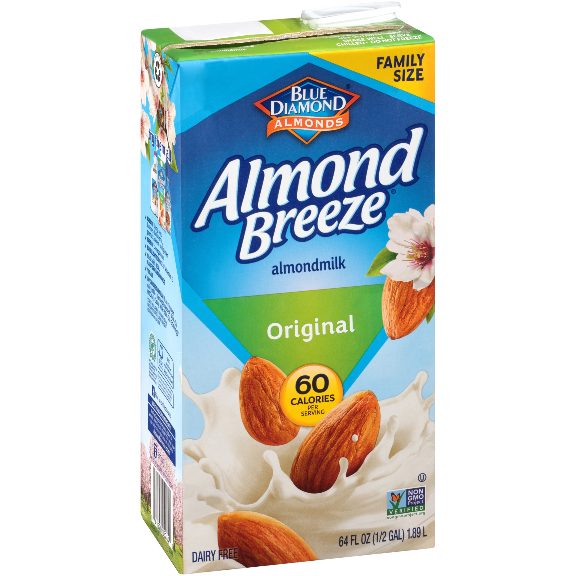 slide 2 of 5, Almond Breeze Original Almondmilk, 1/2 gal