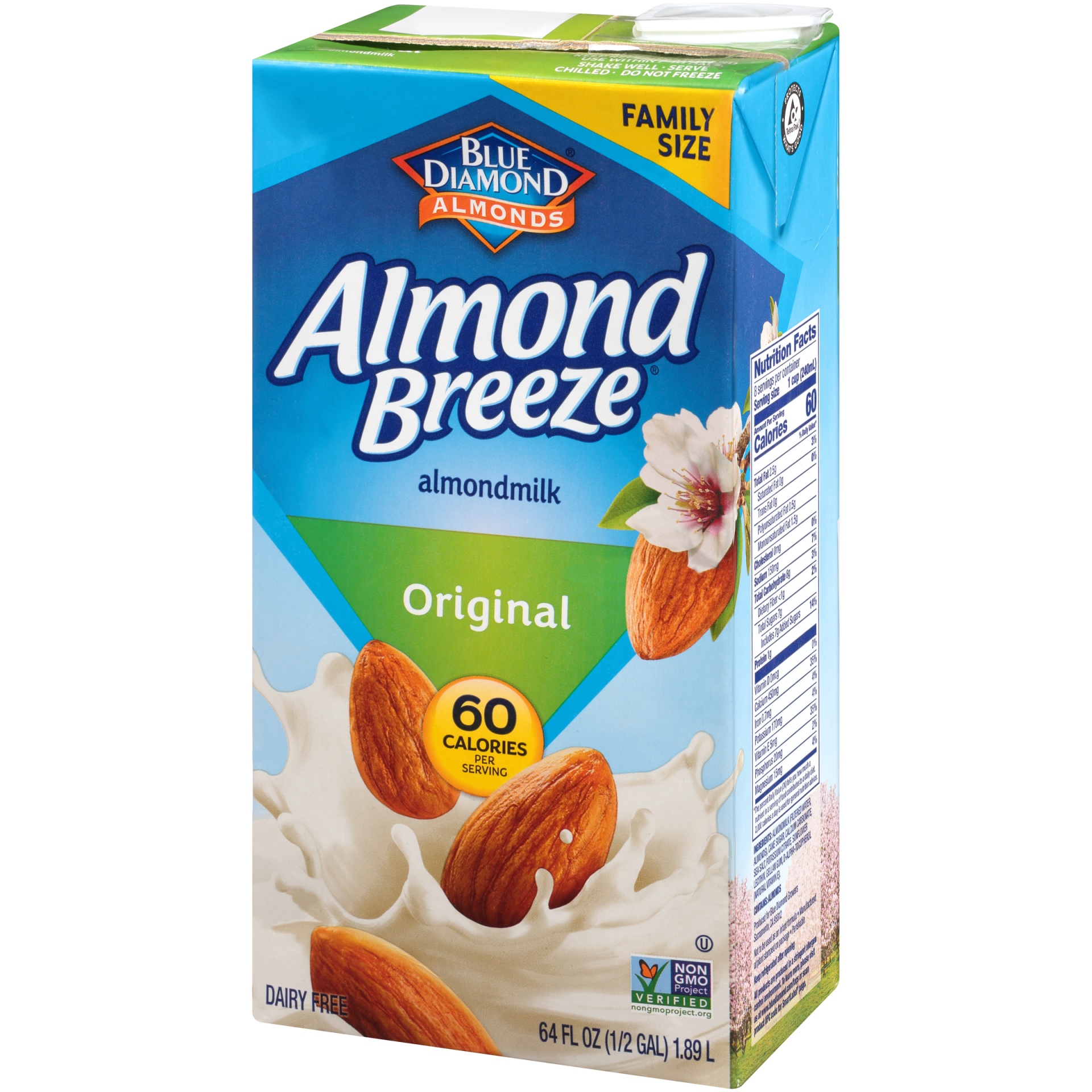 slide 3 of 5, Almond Breeze Original Almondmilk, 1/2 gal