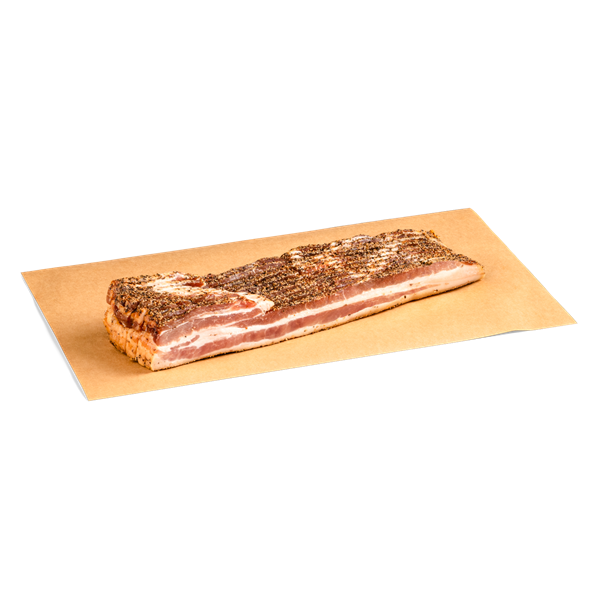 slide 1 of 1, Hy-Vee Sliced Thick Peppered Bacon, per lb