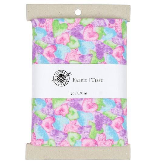 slide 1 of 4, Multicolor Hearts Cotton Fabric Bundle By Loops & Threads, 1 yd