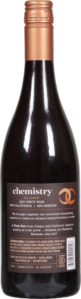 slide 8 of 12, Chemistry Alliance Pinot Noir 750 ml, 750 ml