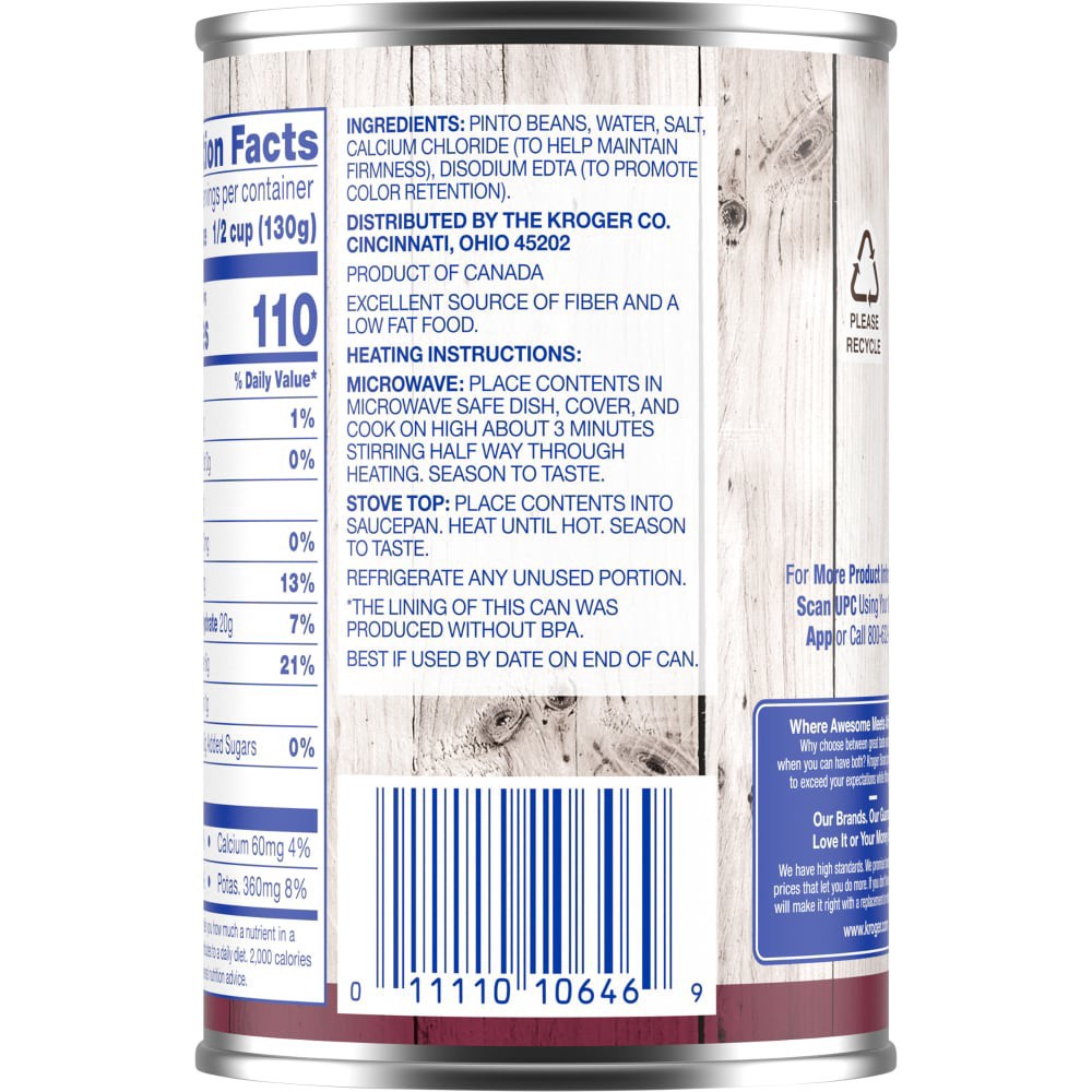 slide 2 of 4, Kroger Pinto Beans, 15.5 oz