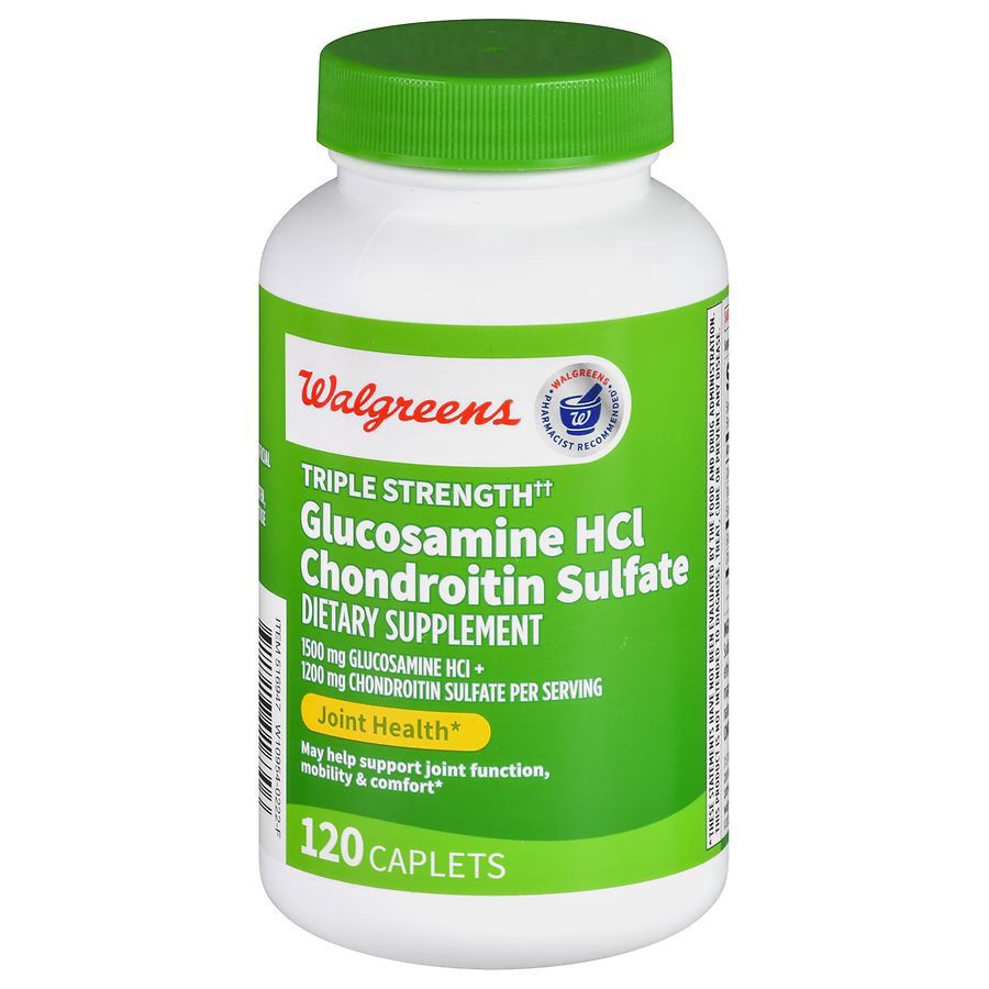 slide 1 of 5, Walgreens Triple Strength Glucosamine HCl Chondroitin Sulfate, 120 ct