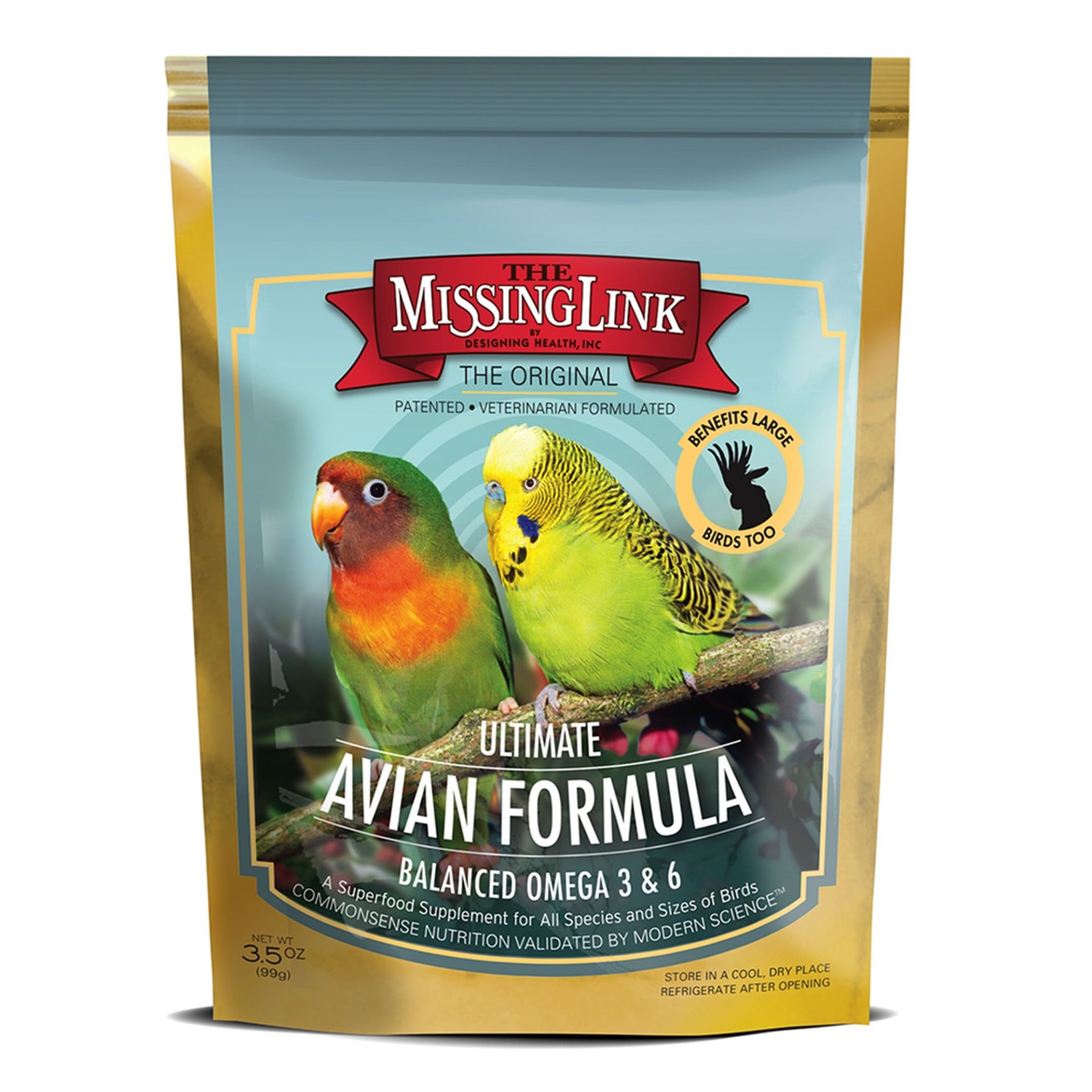 slide 1 of 1, Missing Link Original Superfood Avian Formula Bird Food Supplement, 3.5 oz