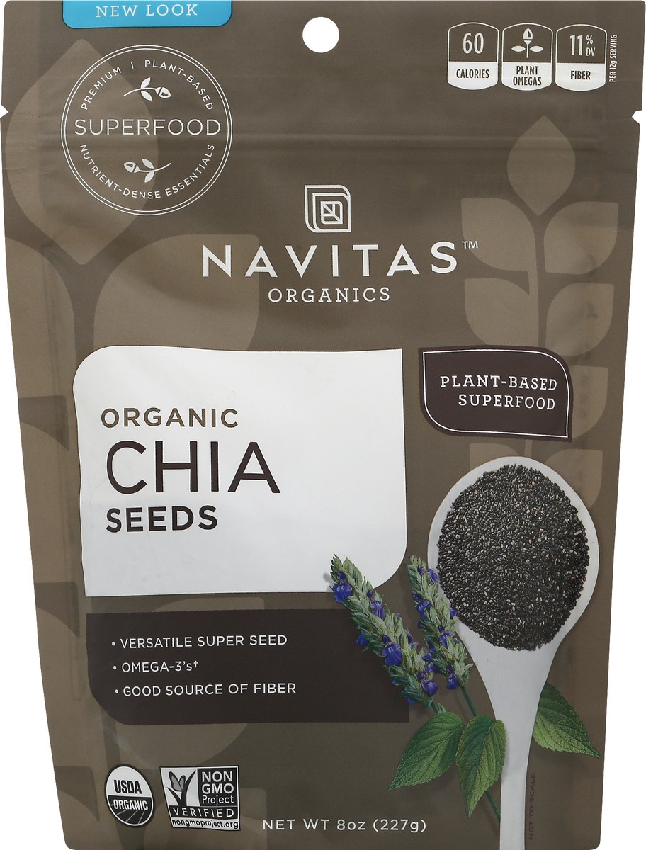 slide 7 of 9, Navitas Organic Chia Seeds 8 oz, 8 oz