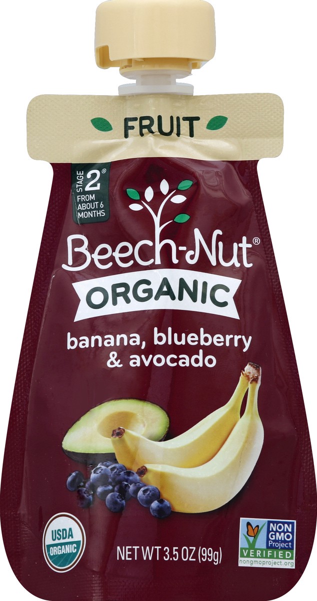 slide 4 of 6, Beech-Nut Cold Puree Pouch Banana, Blueberry & Avocado, 3.5 oz