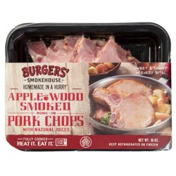 Burgers' Smokehouse Fully Cooked Bone-In Applewood Smoked Pork Chops