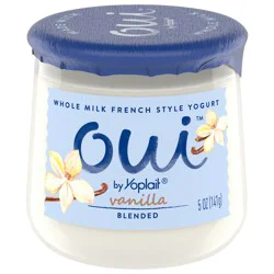 Oui by Yoplait French Style Vanilla Whole Milk Yogurt, 5 OZ Jar