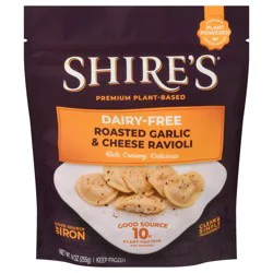 Shire's Premium Plant-Based Dairy Free Garlic/Cheese Ravioli Pasta Frozen