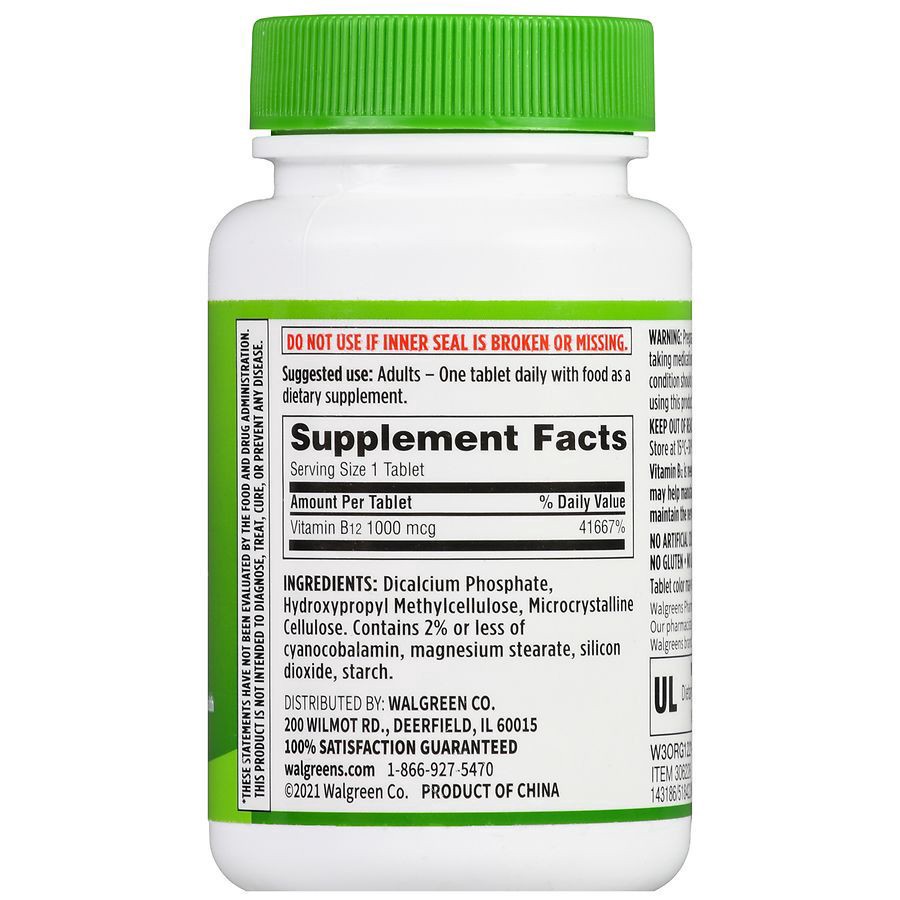 slide 4 of 5, Walgreens Timed Released Vitamin B12 1000 mcg, 150 ct