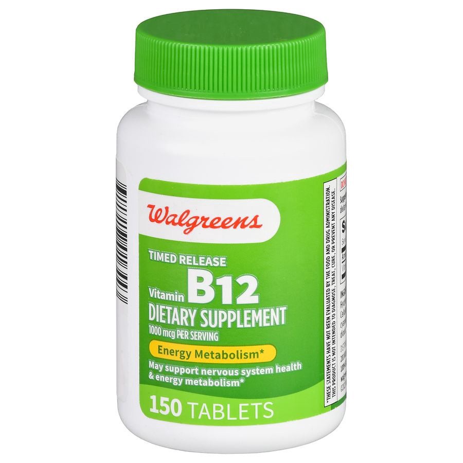 slide 1 of 5, Walgreens Timed Released Vitamin B12 1000 mcg, 150 ct