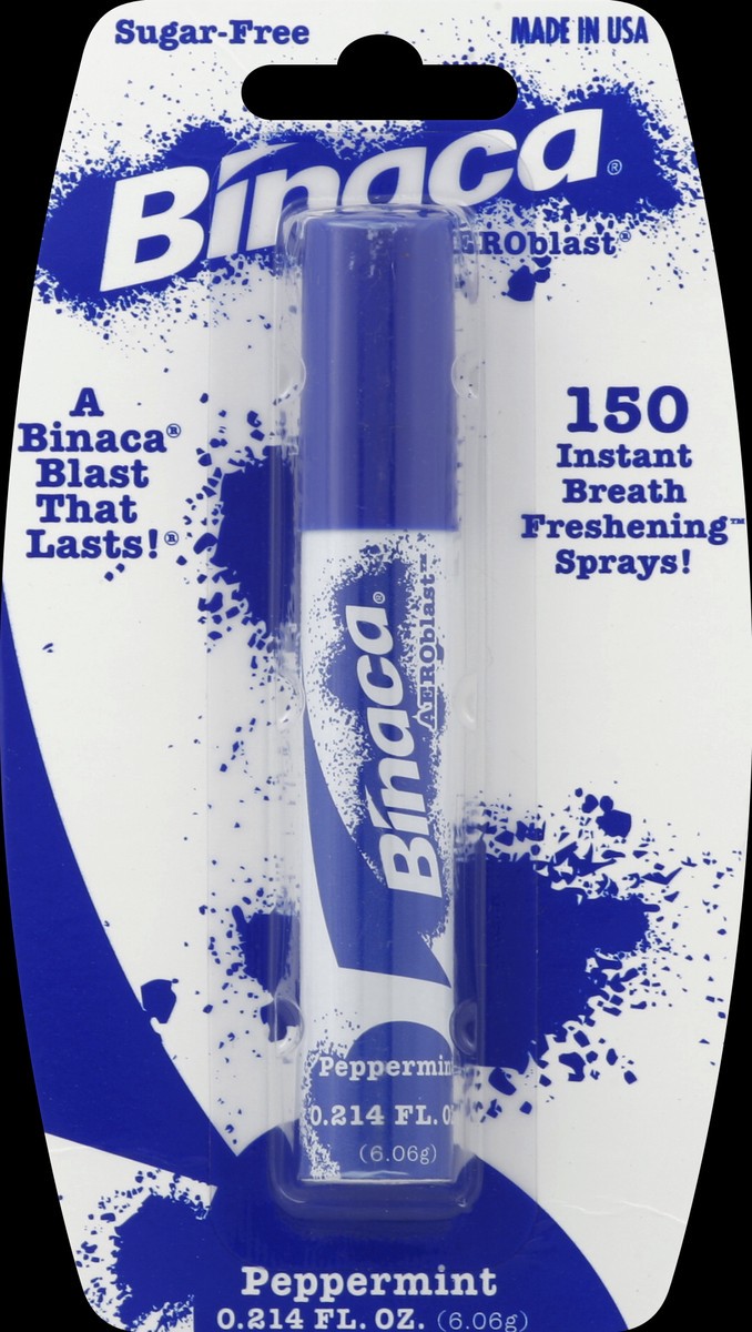 slide 3 of 4, Binaca Aeroblast Sugar Free Peppermint Breath Spray, 0.2 oz