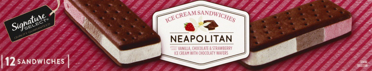 slide 6 of 7, Signature Select Neapolitan Ice Cream Sandwiches 12 - 3.5 fl oz Sandwiches, 12 ct