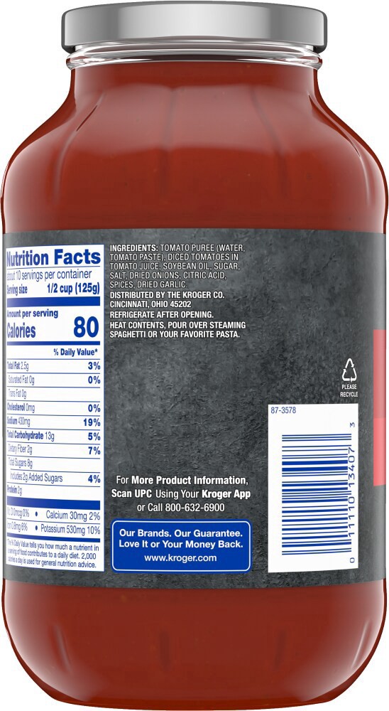 slide 2 of 3, Kroger Traditional Pasta Sauce, 43 oz