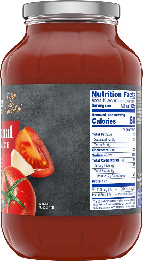 slide 3 of 3, Kroger Traditional Pasta Sauce, 43 oz