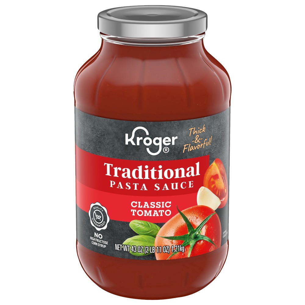 slide 1 of 3, Kroger Traditional Pasta Sauce, 43 oz