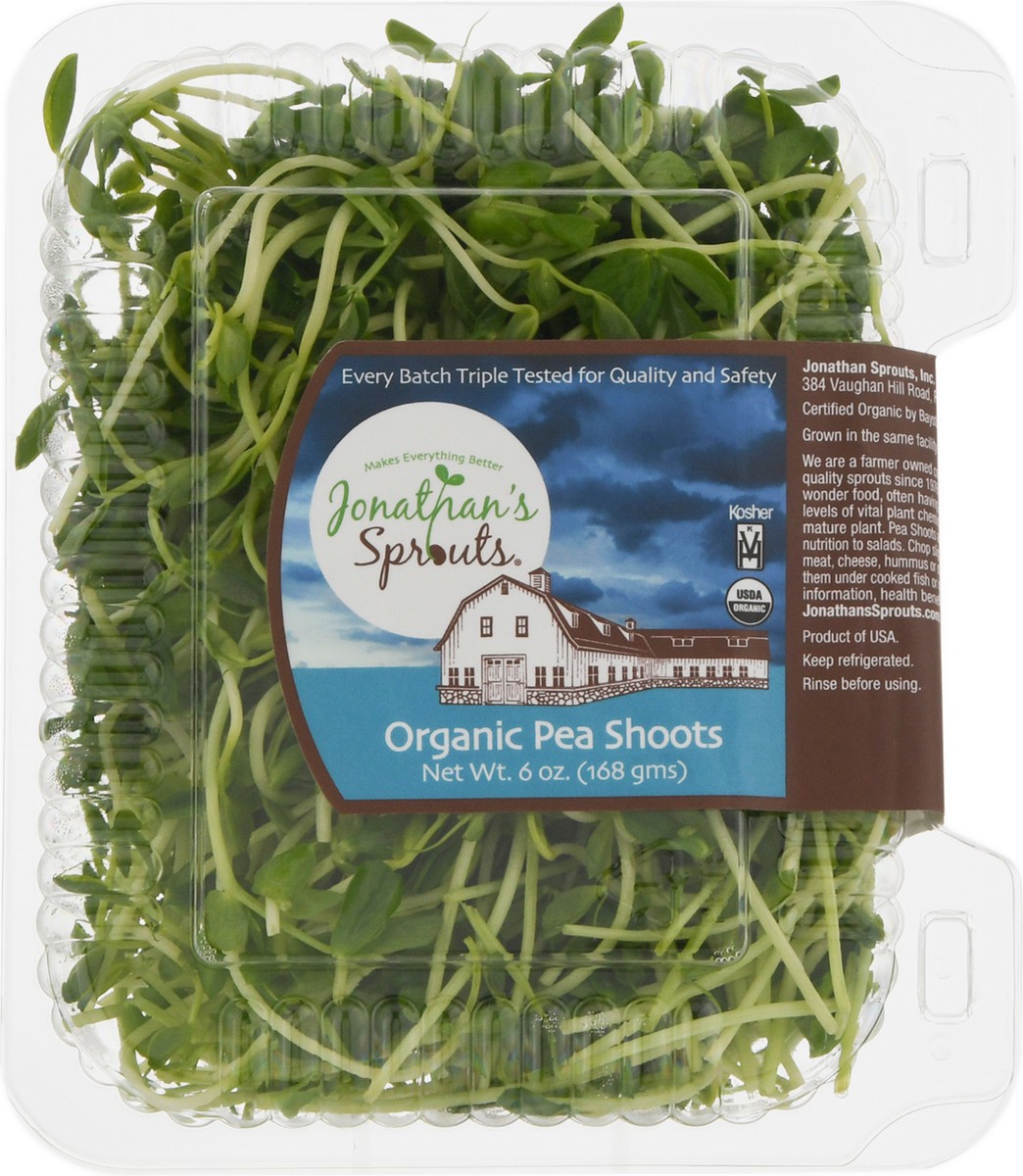 slide 2 of 9, Jonathan's Sprouts Organic Pea Shoots 6 oz, 6 oz