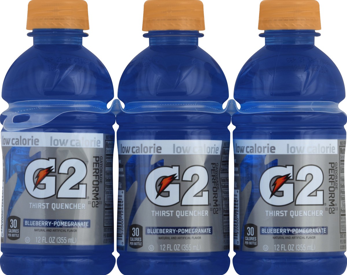 slide 4 of 4, Gatorade G2 Low Calorie Thirst Quencher Blueberry-Pomegranate Sports Drink, 6 ct; 12 fl oz