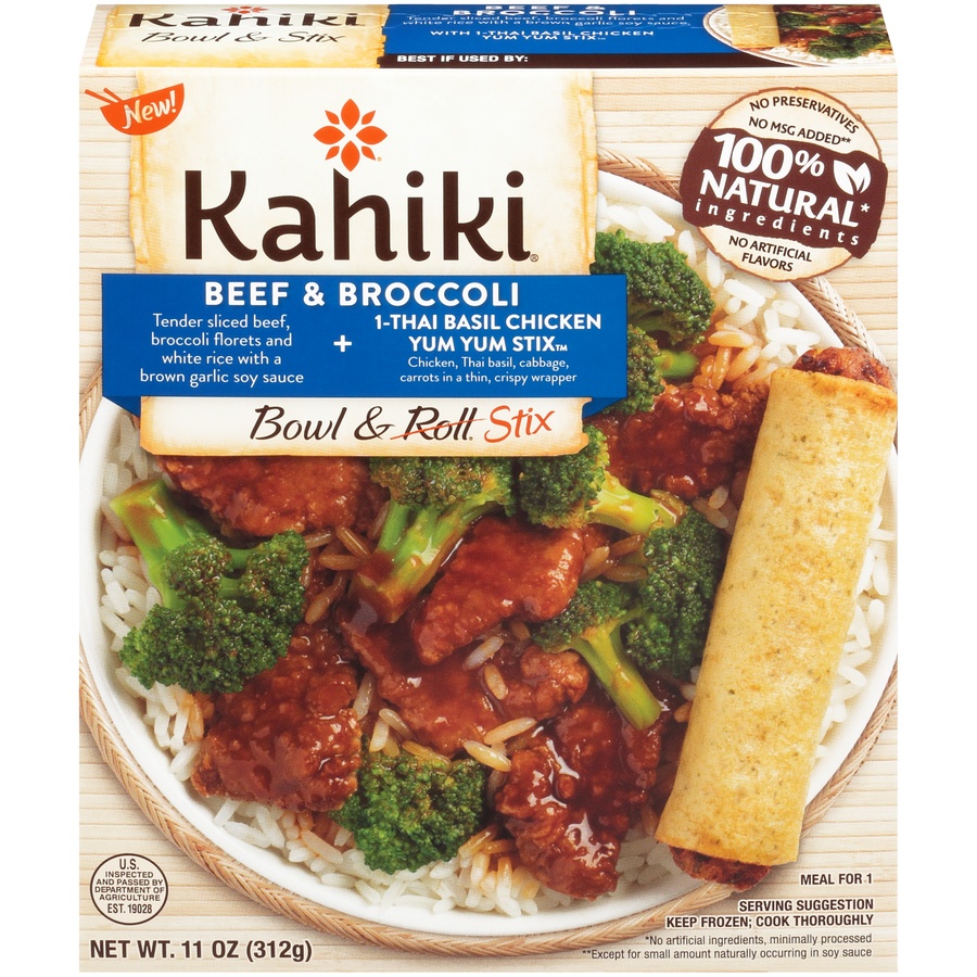 slide 1 of 8, Kahiki Bowl & Stix Beef & Broccoli, 11 oz