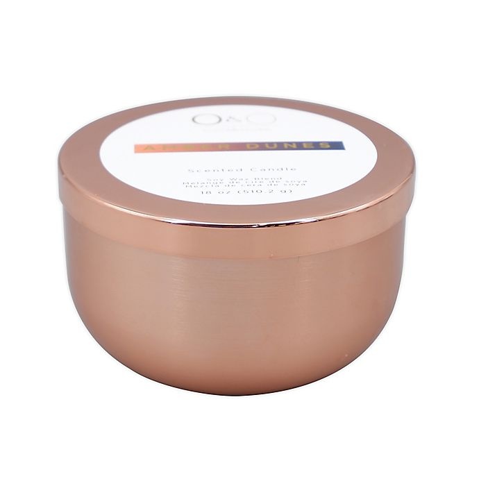 slide 1 of 1, O&O by Olivia & Oliver Amer Beach Dunes Tin Candle - Rust, 18 oz