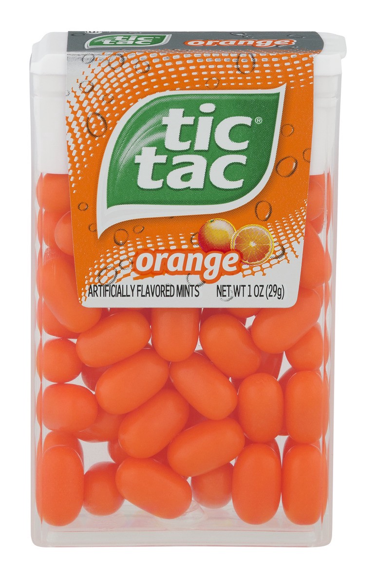 slide 1 of 79, Tic Tac Fresh Breath Mint Candies, Orange Singles - 1oz, 