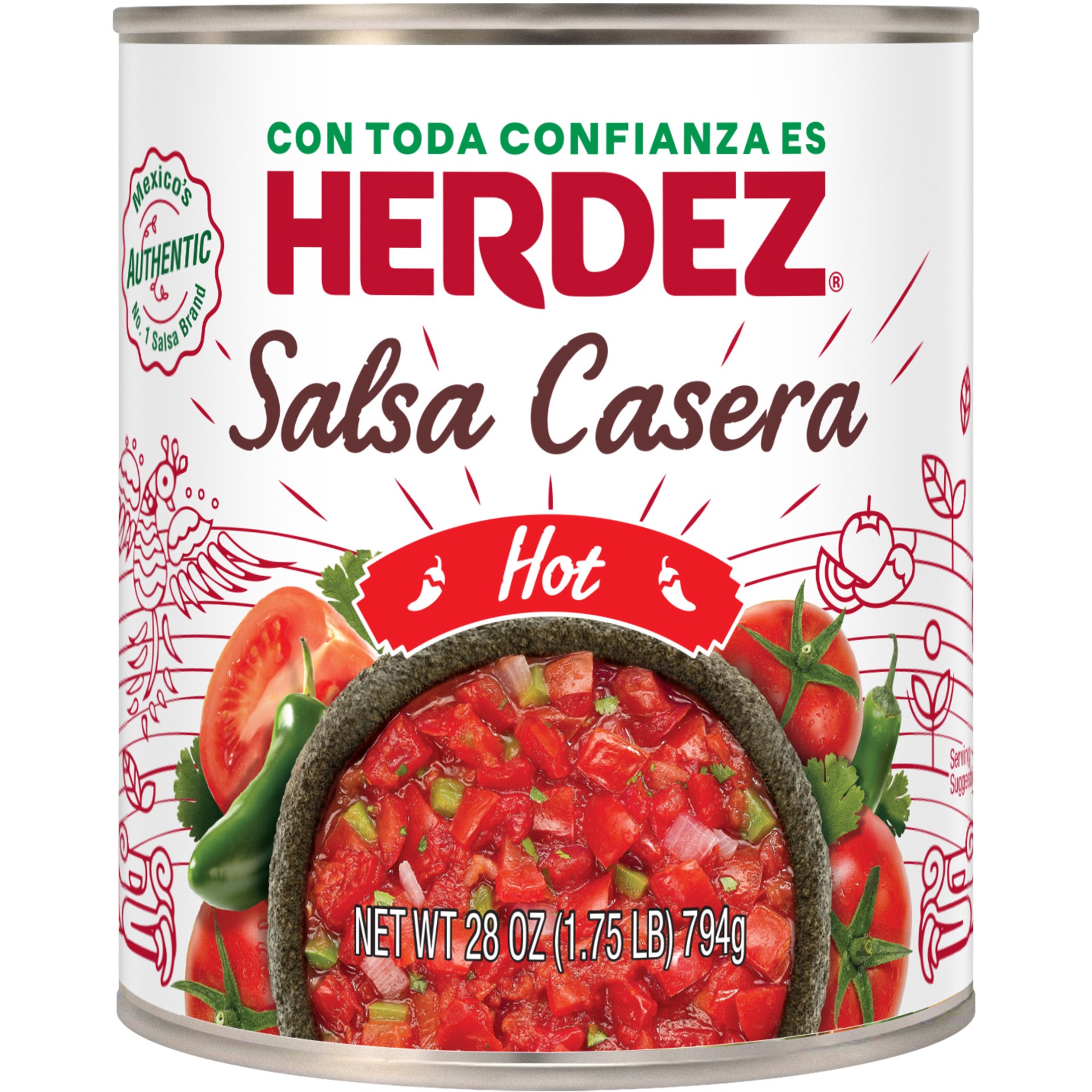 slide 1 of 6, Herdez Salsa Casera 28 oz, 28 oz