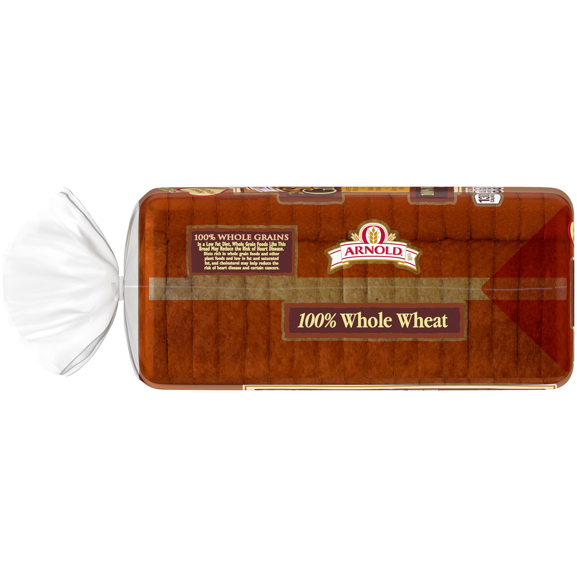 slide 3 of 5, Arnold Stone Ground 100% Whole Wheat Bread, 16.0 oz