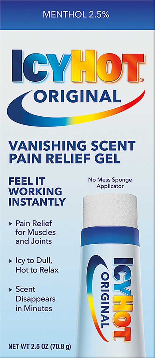 slide 3 of 5, Icy Hot Vanishing Scent Pain Relief Gel, 2.5 oz