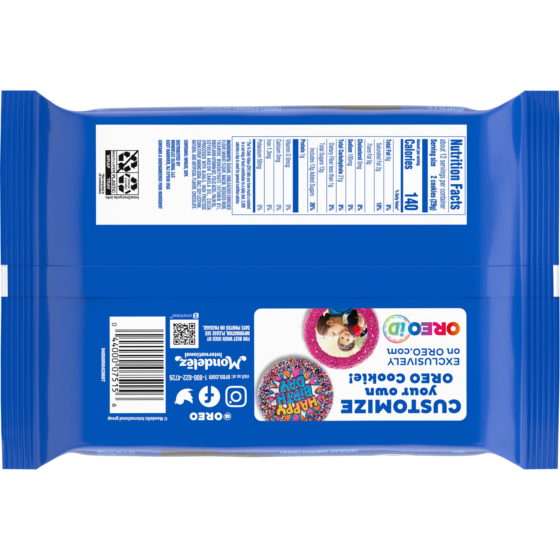 slide 5 of 5, OREO Blackout Cake Chocolate Sandwich Cookies, Limited Edition, 12.2 oz, 12.2 oz