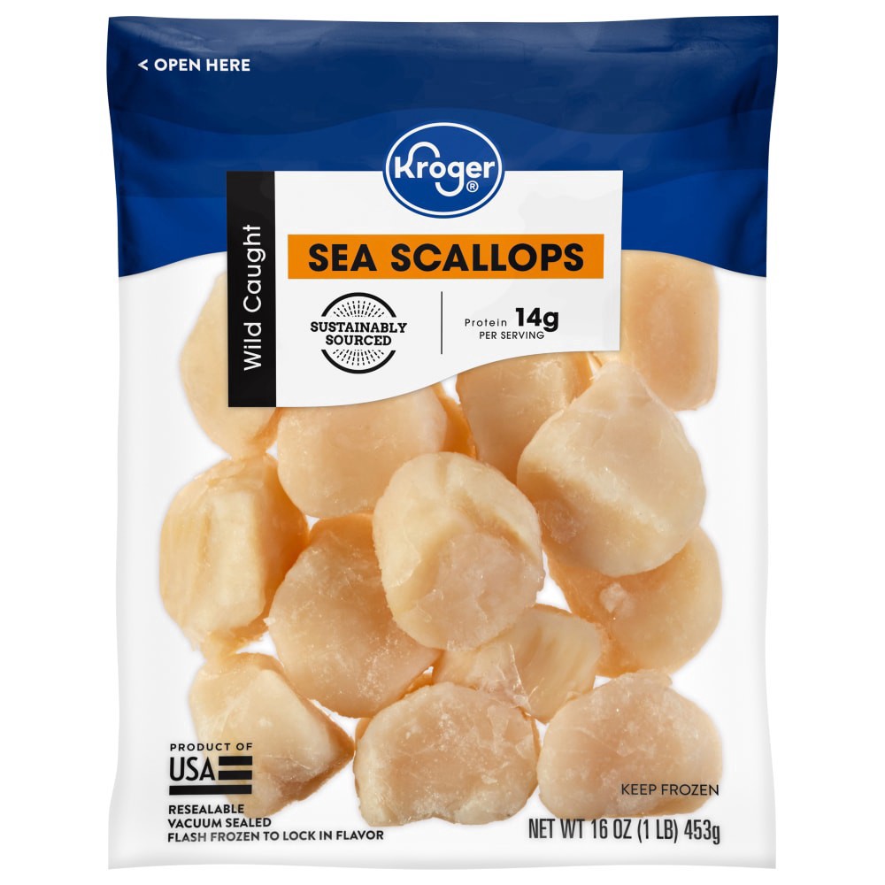 slide 1 of 4, Kroger Scallop 10/20 Wild Usa, 16 oz