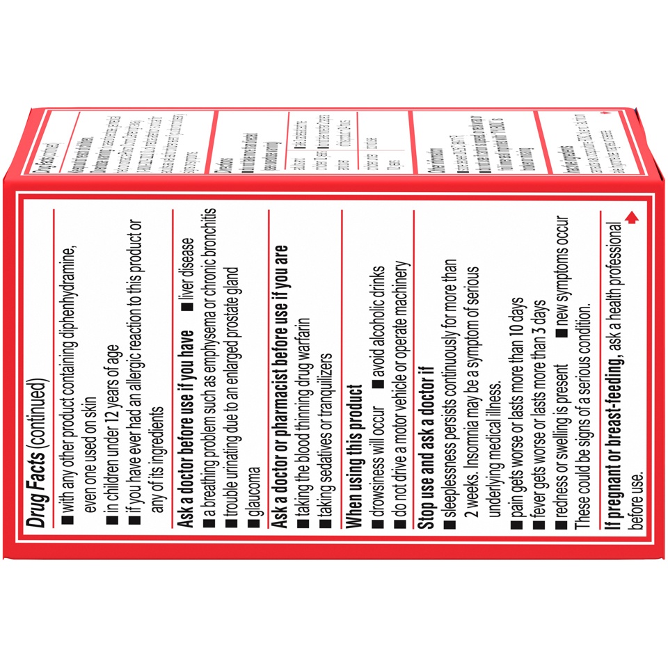 slide 6 of 6, Tylenol PM Extra Strength Nighttime Pain Reliever & Sleep Aid Caplets, 500 mg Acetaminophen & 25 mg Diphenhydramine HCl, Relief for Nighttime Aches & Pains, Non-Habit Forming, 24 ct