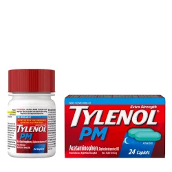 Tylenol PM Extra Strength Pain Reliever & Nighttime Sleep Aid Caplets - Diphenhydramine HCl
