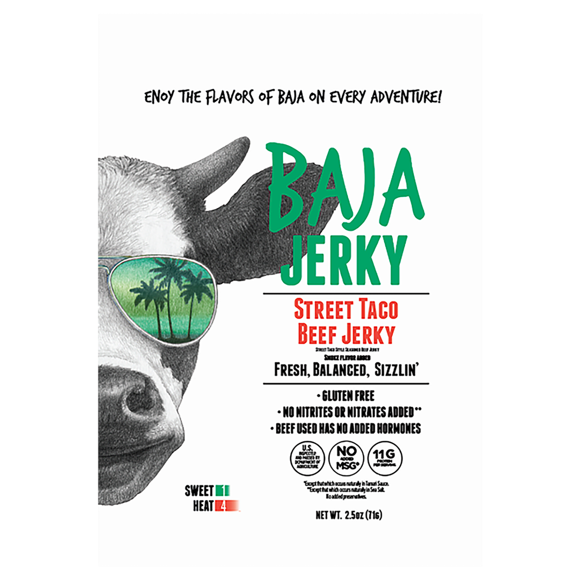 slide 1 of 5, Baja Vida Street Taco Beef Jerky 2.5 oz, 2.5 oz