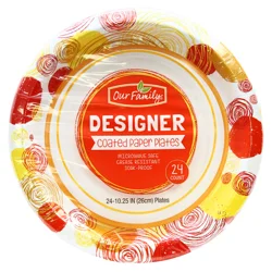 Our Family Designer Coated Paper Plates