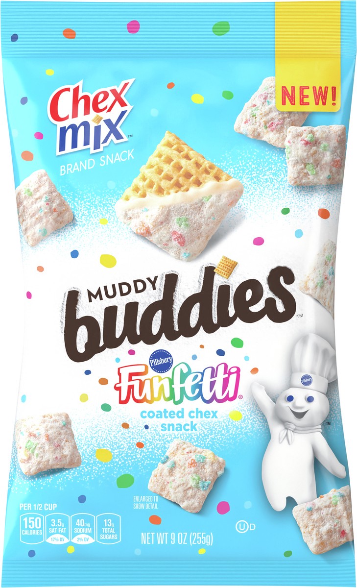 slide 3 of 13, Chex Mix Muddy Buddies Funfetti Snack Mix, 9 oz, 9 oz