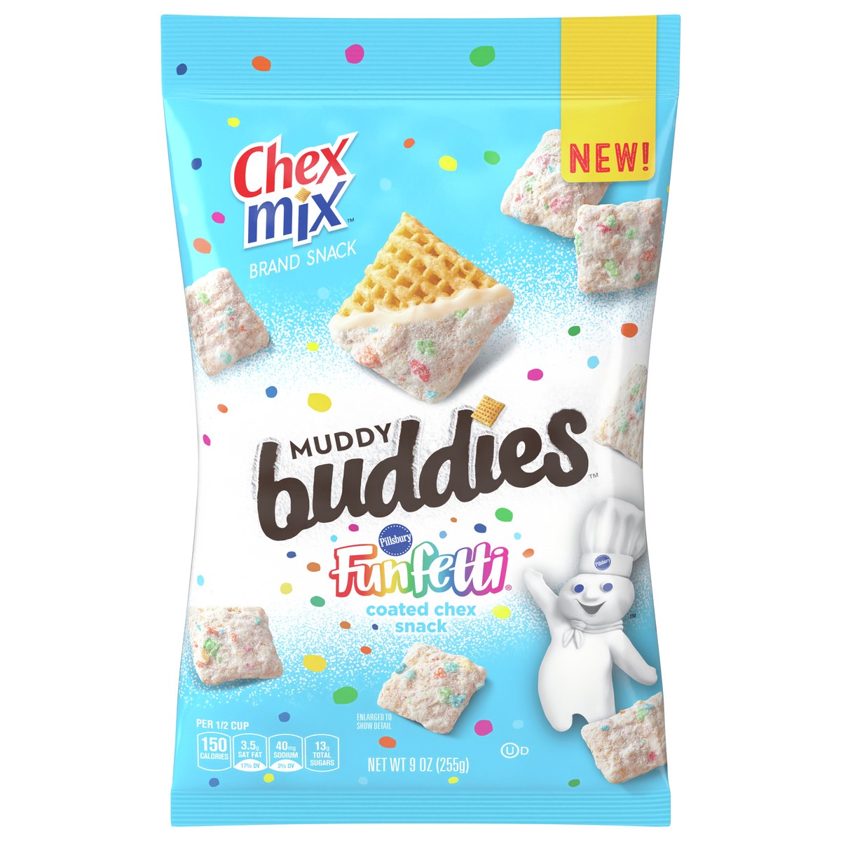 slide 1 of 13, Chex Mix Muddy Buddies Funfetti Snack Mix, 9 oz, 9 oz