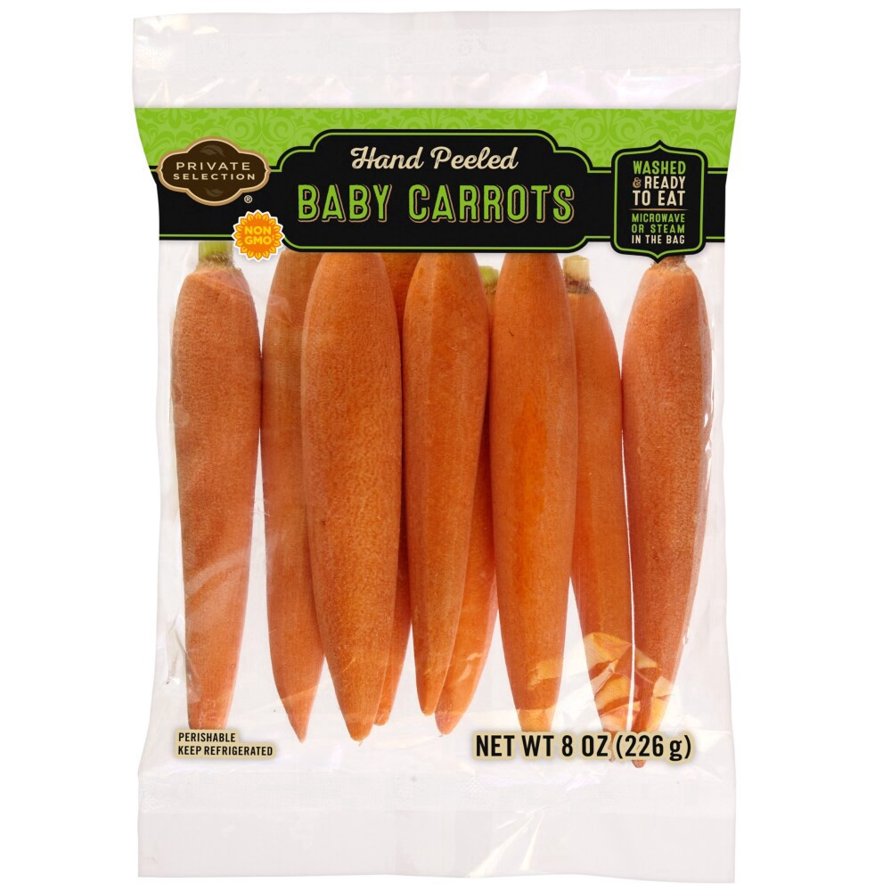 slide 2 of 2, Private Selection Hand Peeled Baby Carrots, 8 oz