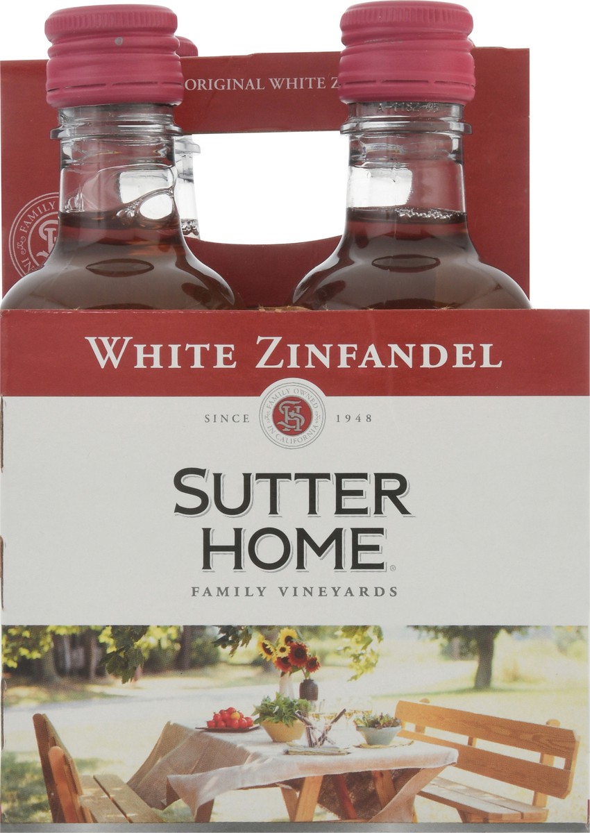 slide 1 of 6, Sutter Home White Zinfandel 4 - 187 ml Bottles, 4 ct; 187 ml