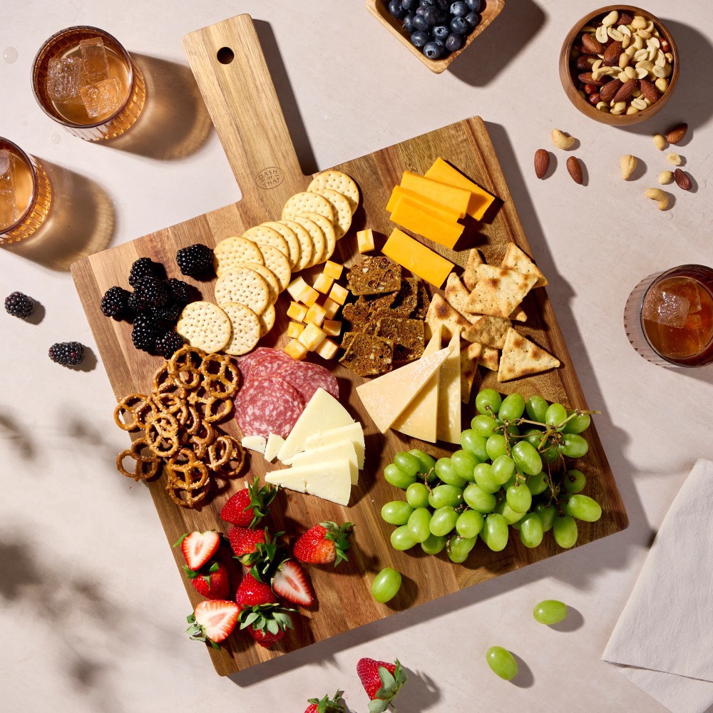 slide 4 of 4, Dash of That Square Acacia Wood Paddle Board, 20.98 in