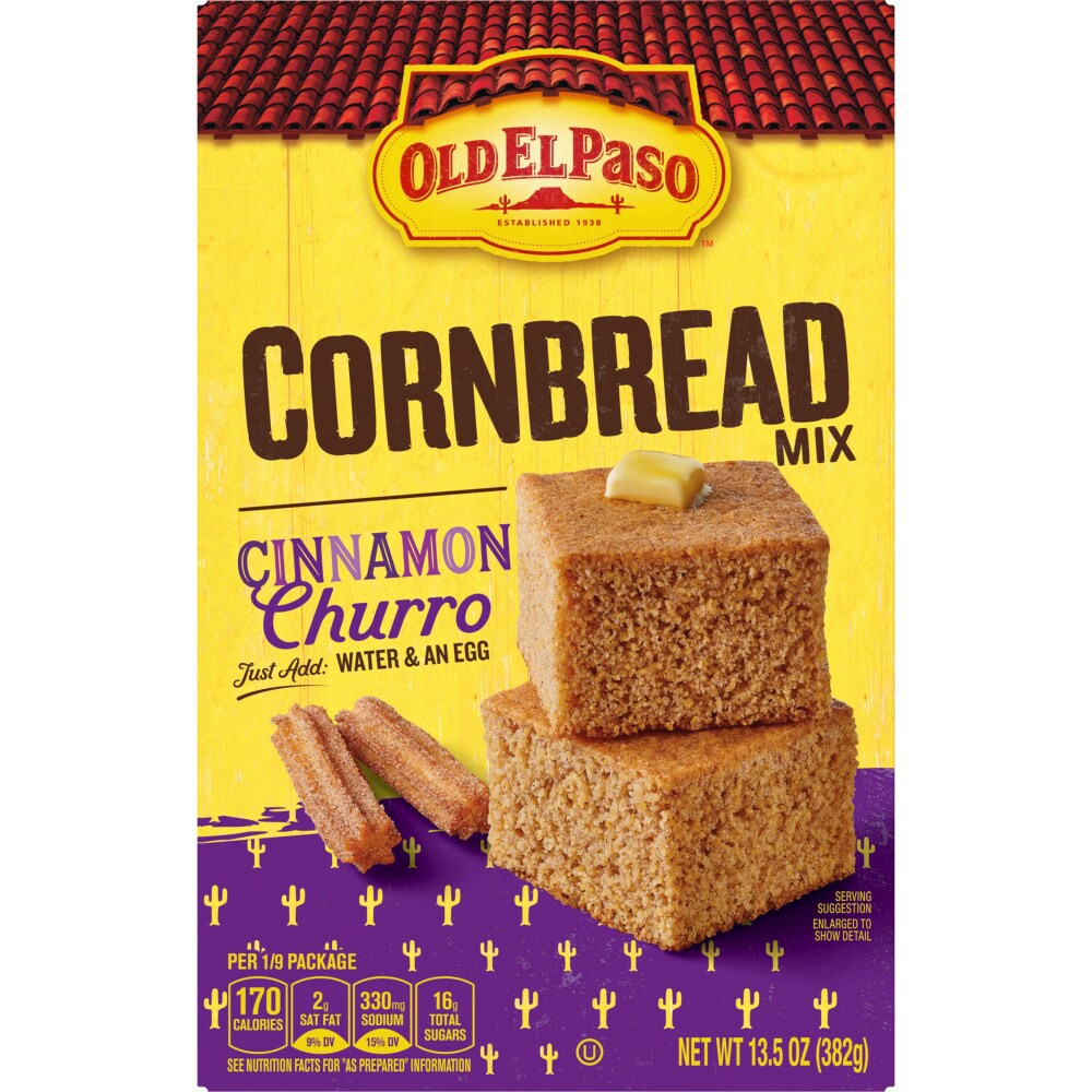 slide 6 of 6, Old El Paso Cornbread Mix, Cinnamon Churro, Baking Mix, 13.5 oz, 13.5 oz