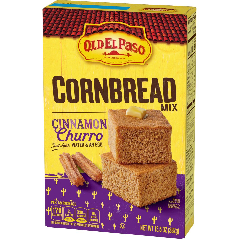slide 5 of 6, Old El Paso Cornbread Mix, Cinnamon Churro, Baking Mix, 13.5 oz, 13.5 oz