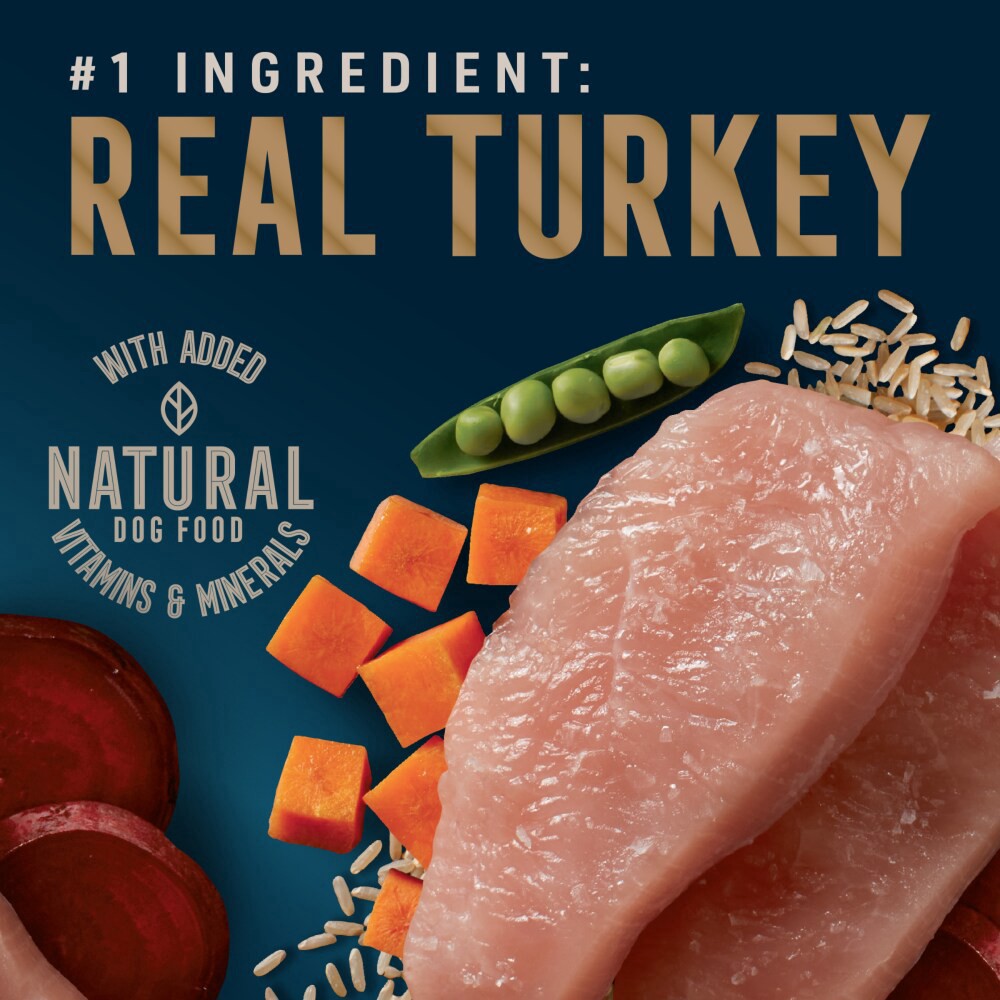 slide 4 of 6, Abound Turkey Weight Management Wet Dog Food Can, 13.2 oz