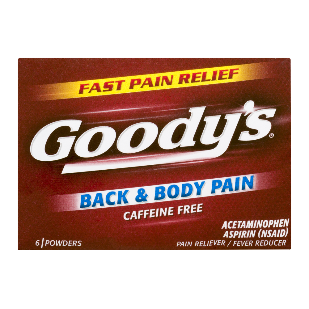 slide 1 of 1, Goody's Back & Body Pain Acetaminophen Powders, 6 ct