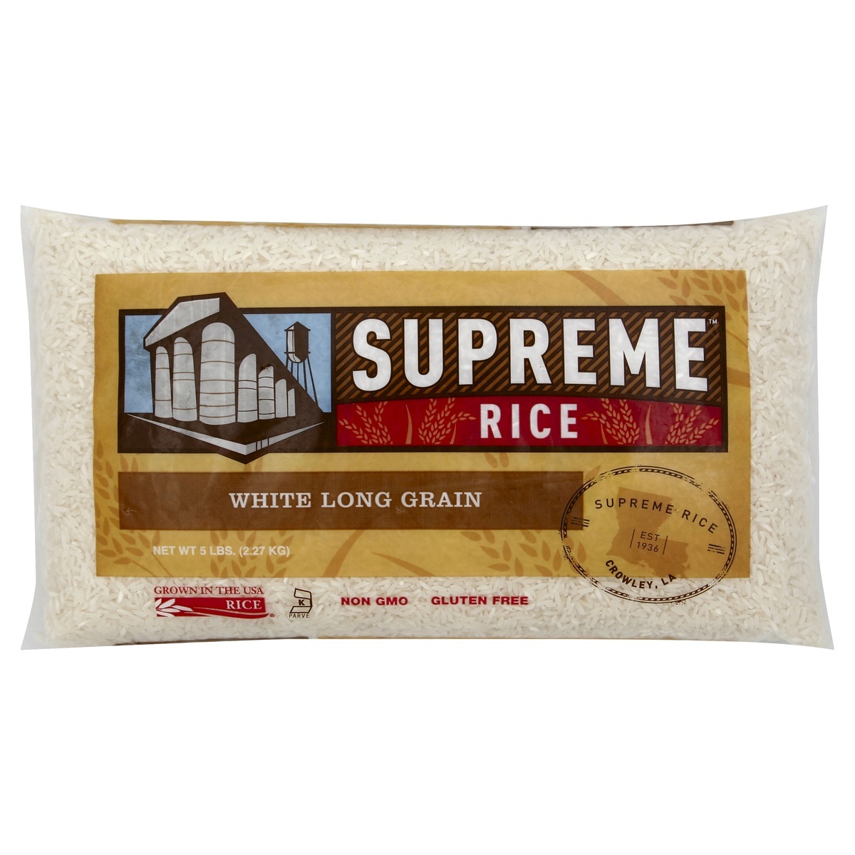 slide 1 of 1, Supreme Rice White Long Grain, 5 lb