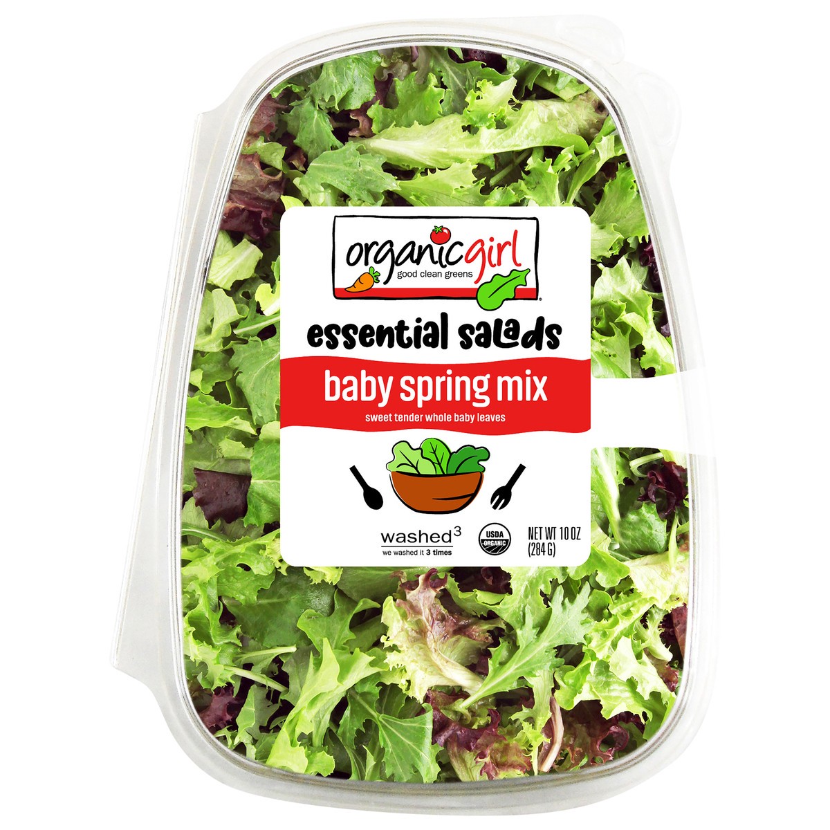 slide 1 of 3, Organic Girl Baby Spring Mix, 10 oz