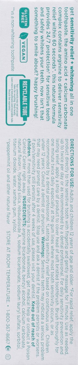 slide 3 of 9, Tom's of Maine Tom’s of Maine Sensitive + Whitening Fluoride Free Toothpaste, Soothing Mint 4.0 Oz., 4 oz