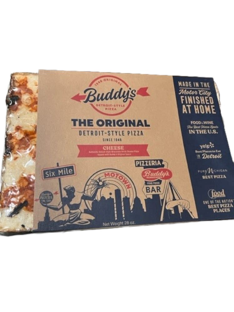 slide 1 of 1, Buddys Pizza Buddy's Original Detriot Style Cheese Pizza, 8 ct