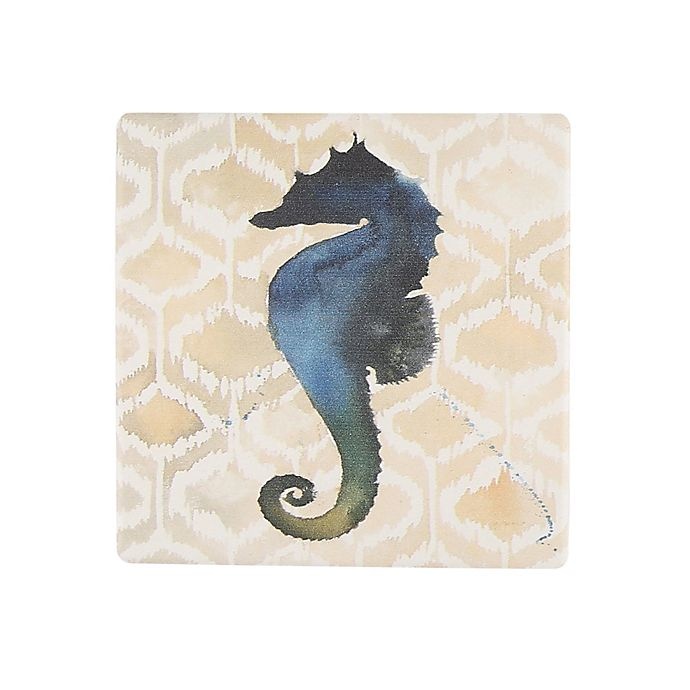 slide 1 of 1, Thirstystone Occasions Seahorse Motif Square Coaster, 1 ct