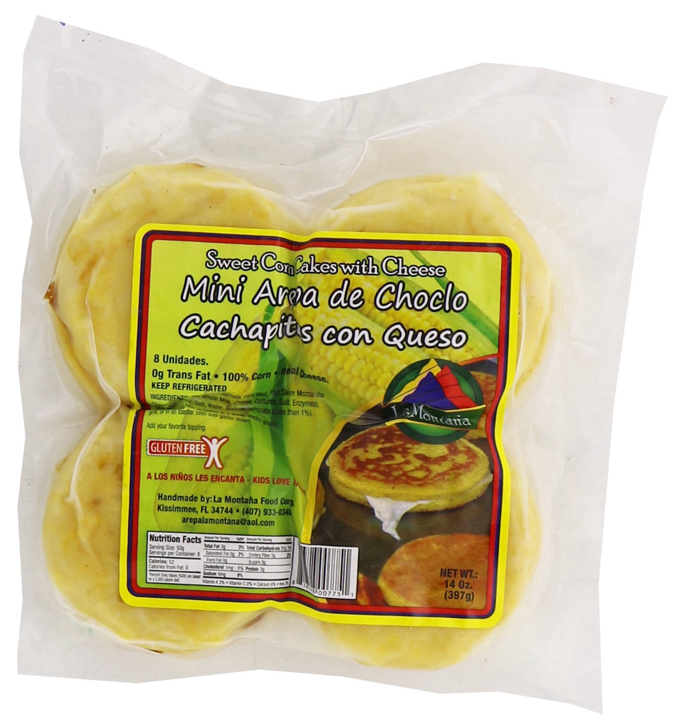 slide 1 of 1, La MontaГ±a Sweet Corn Cakes With Cheese, 14 oz